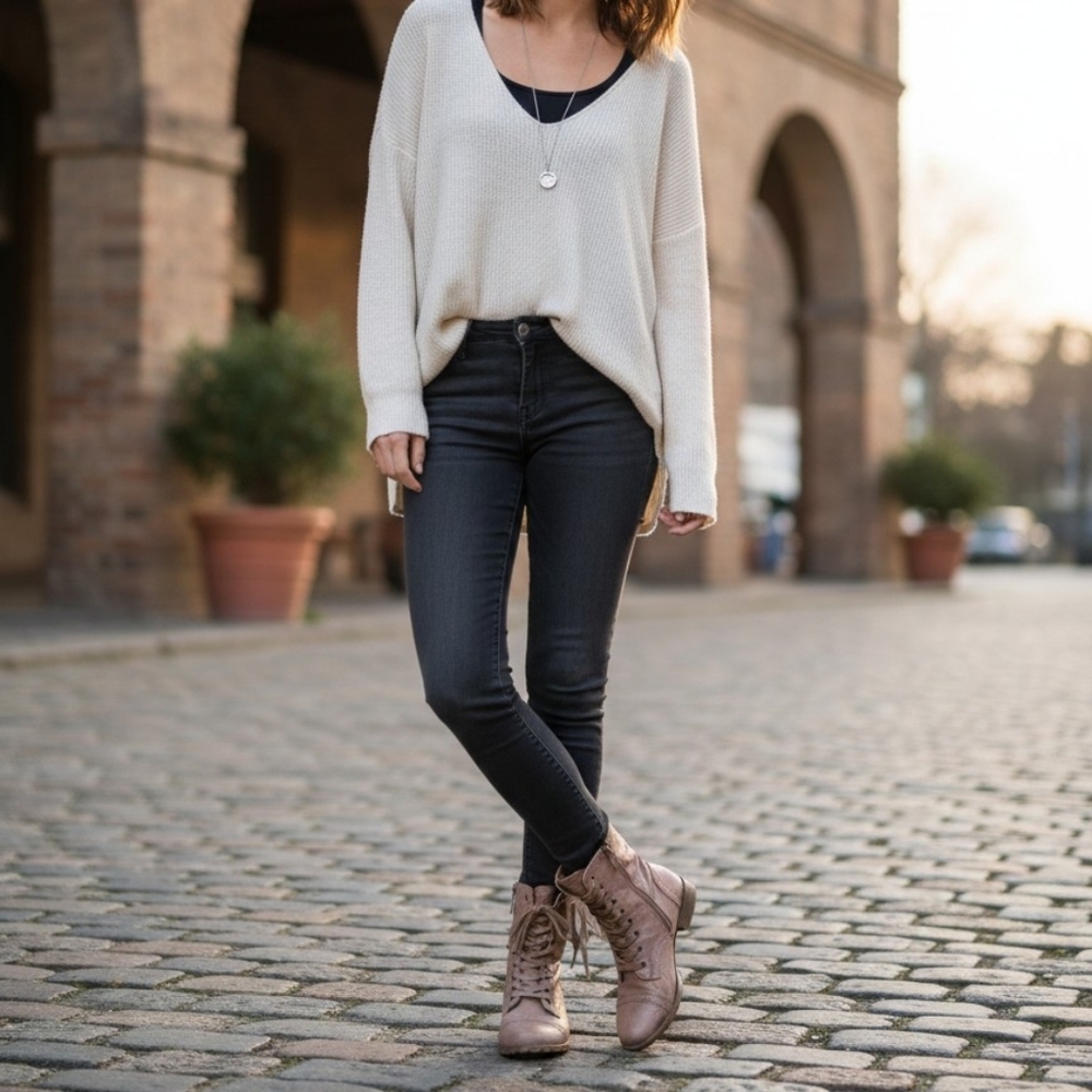 Nine West Leather Moto Boots Size 6.5